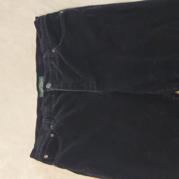 Lauren Ralph Lauren Black Corduroy Classic Straight Womens Pants Size 14 - Picture 7 of 14